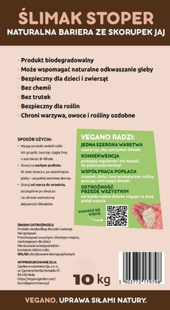 Ślimak Stoper - Naturalna ochrona Twojego ogrodu 10 kg Vegano