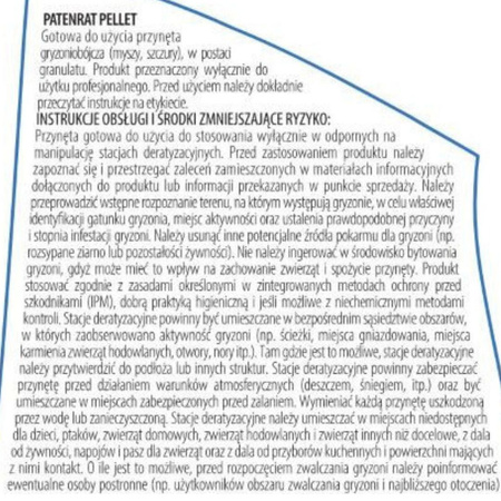Patenrat Pellet - Granulat Na Myszy i Szczury - 1 kg