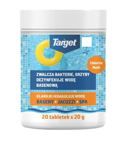 Chlortix Multi Blue - Zwalcza glony i dezynfekuje wodę basenową 1 kg (50x20 g) Target