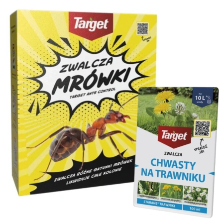 Ants Control – Granulat Na Mrówki – 1 kg Target + Starane Trawniki – zwalcza chwasty na trawniku – 100 ml Target (ZESTAW)