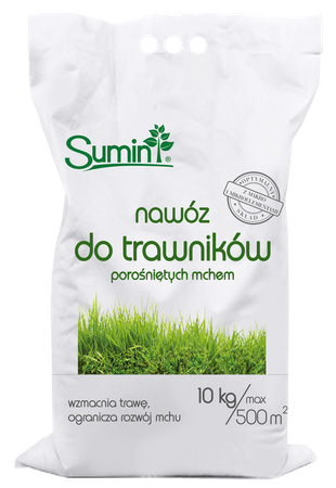Nawóz Do Trawy Z Mchem - 10 kg (worek) - Antymech Sumin Optymalny Skład
