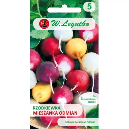 Rzodkiewka Mieszanka Odmian Kulistych 10 g - Rzodkiewka Mieszanka Odmian Kulistych 10 g Legutko 