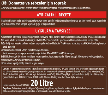 Podłoże do pomidorów i warzyw 20 l Compo