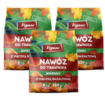 Jesienny nawóz do trawnika Vegano – z mączką bazaltową 24 kg (3x8 kg)