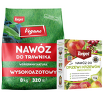 Zestaw: wysokoazotowy nawóz Vegano 8 kg + nawóz do drzew i krzewów owocowych Target 1 kg