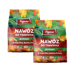 Jesienny nawóz do trawnika Vegano – z mączką bazaltową 16 kg (2x8 kg)