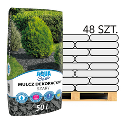 Mulcz dekoracyjny Aqua Save – szary – 50 l (paleta 48 szt.)