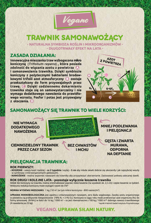 Nasiona trawy – Vegano – trawnik samonawożący – 4 kg Target