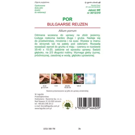 Por Wczesny Bulgaarse Reuzen 1 g - Legutko 