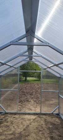 Szklarnia ogrodowa "Domek Pro" 4 x 2,5 m z poliwęglanu 4 mm + fundament 4 x 2,5 m